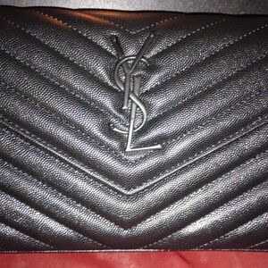 Yves Saint Laurent Black Quilted Leather Bag